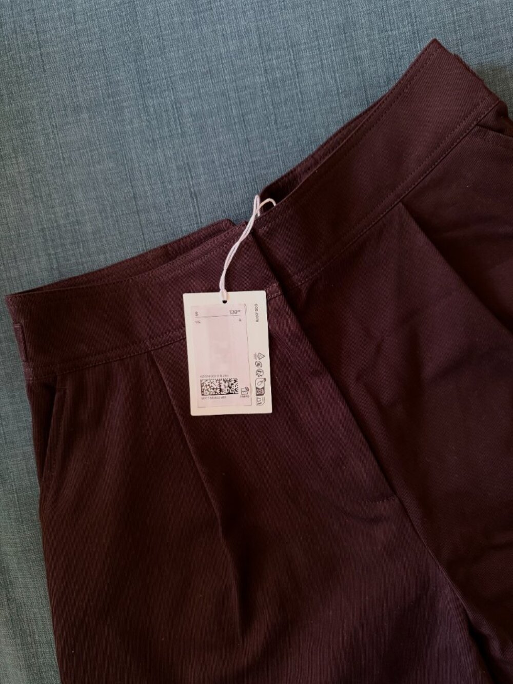 COS cropped brown cotton balloon pants size 8 - Picture 7 of 7